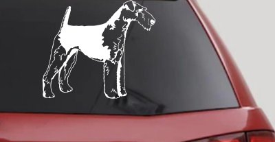 Airedale Terrier Car Decal - Window Sticker for Dogs & Trucks