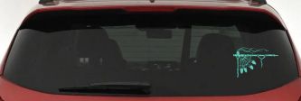 Native American Peace Pipe Decal for Car Truck Window Vinyl Sticker (Mint)