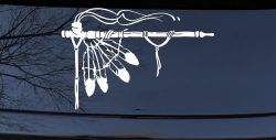 Native American Indian Peace Pipe Western Car or Truck Window Decal Sticker