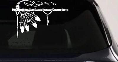 Native American Peace Pipe Decal for Car Truck Window Vinyl Sticker
