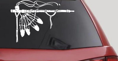 Native American Peace Pipe Decal for Car Truck Window Vinyl Sticker