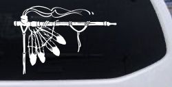 Native American Indian Peace Pipe Western Car or Truck Window Decal Sticker