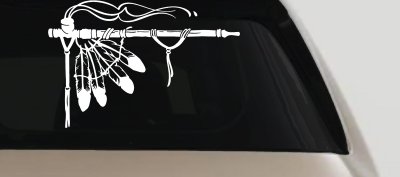 Native American Peace Pipe Decal for Car Truck Window Vinyl Sticker