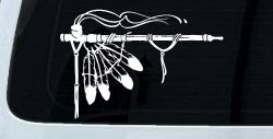 Native American Indian Peace Pipe Western Car or Truck Window Decal Sticker