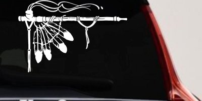 Native American Peace Pipe Decal for Car Truck Window Vinyl Sticker