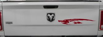 Flying Asian Dragon Car or Truck Window Decal Sticker (Burgundy)