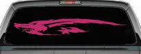 Flying Asian Dragon Car or Truck Window Decal Sticker (Hot Pink)