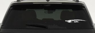 Flying Asian Dragon Car or Truck Window Decal Sticker (White)