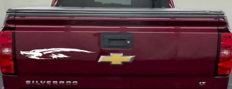 Flying Asian Dragon Car or Truck Window Decal Sticker (White)