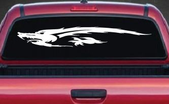 Flying Asian Dragon Car or Truck Window Decal Sticker
