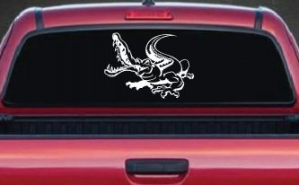 Snapping Alligator or Crocodile Car or Truck Window Decal Sticker