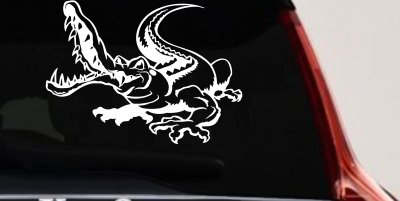 Snapping Alligator Crocodile Car Truck Window Vinyl Decal Sticker
