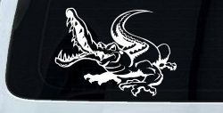 Snapping Alligator or Crocodile Car or Truck Window Decal Sticker