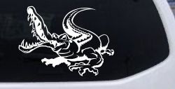 Snapping Alligator or Crocodile Car or Truck Window Decal Sticker