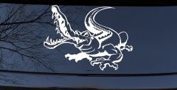 Snapping Alligator or Crocodile Car or Truck Window Decal Sticker