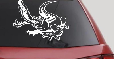 Snapping Alligator Crocodile Car Truck Window Vinyl Decal Sticker
