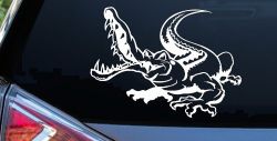Snapping Alligator or Crocodile Car or Truck Window Decal Sticker