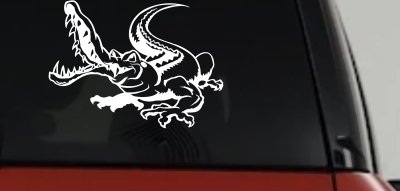 Snapping Alligator Crocodile Car Truck Window Vinyl Decal Sticker