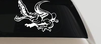Snapping Alligator Crocodile Car Truck Window Vinyl Decal Sticker