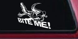 Bite Me Alligator or Crocodile Car or Truck Window Decal Sticker