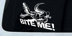 Bite Me Alligator or Crocodile Car or Truck Window Decal Sticker