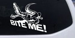 Bite Me Alligator or Crocodile Car or Truck Window Decal Sticker