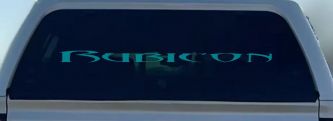 Tribal Rubicon Off Road Car or Truck Window Decal Sticker (Turquoise Blue)