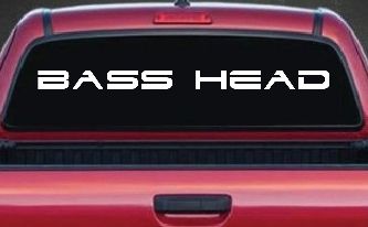 Bass Head Car or Truck Window Decal Sticker