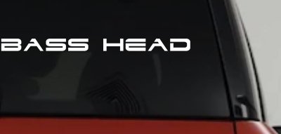 Bass Head Car Truck Window Decal Sticker - Audio Fanatic Vinyl Graphic