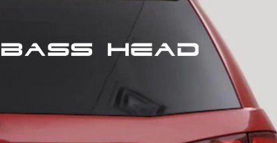 Bass Head Car Truck Window Decal Sticker - Audio Fanatic Vinyl Graphic