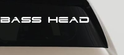 Bass Head Car Truck Window Decal Sticker - Audio Fanatic Vinyl Graphic