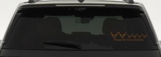 Proud Air Force Stick Family 4 Kids Car or Truck Window Decal Sticker (Copper)