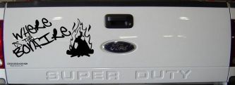 Where Is The Bonfire Country Car or Truck Window Decal Sticker (Matte Black)
