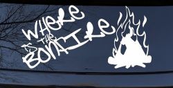 Where Is The Bonfire Country Car or Truck Window Decal Sticker