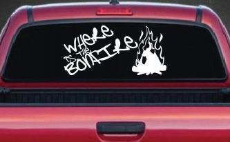 Where Is The Bonfire Country Car or Truck Window Decal Sticker