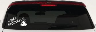 Where Is The Bonfire Country Car or Truck Window Decal Sticker (White)