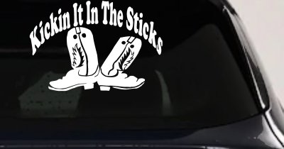 Kicking It In The Sticks Country Farm Ranch Truck Car Window Vinyl Decal Sticker