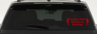 Country Girls Shake It Better Car Truck Window Vinyl Decal Sticker (Red)