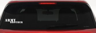 Army Brother Military Decal Sticker for Car Truck Window Vinyl (White)