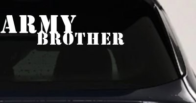 Army Brother Military Decal Sticker for Car Truck Window Vinyl