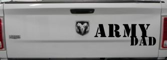 Army Dad Military Car or Truck Window Decal Sticker (Black)