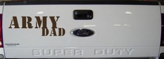 Army Dad Military Car or Truck Window Decal Sticker (Brown)