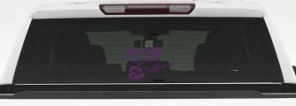 Proud Air Force Girlfriend Hibiscus Flowers Military Car or Truck Window Decal Sticker (Violet)