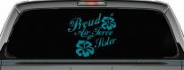 Proud Air Force Sister Hibiscus Flower Car Truck Window Vinyl Decal Sticker (Turquoise Blue)