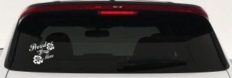 Proud Army Mom Hibiscus Flowers Military Car or Truck Window Decal Sticker (White)