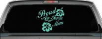 Proud Air Force Mom Hibiscus Decal Car Truck Window Vinyl Sticker Military Gift (Mint)