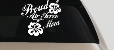 Proud Air Force Mom Hibiscus Decal Car Truck Window Vinyl Sticker Military Gift