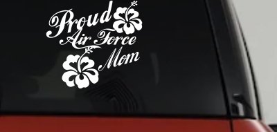 Proud Air Force Mom Hibiscus Decal Car Truck Window Vinyl Sticker Military Gift