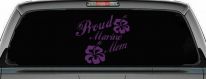 Proud Marine Mom Hibiscus Decal for Car Truck Window Vinyl Sticker (Violet)