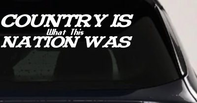 Country Nation Car Truck Window Vinyl Decal Sticker